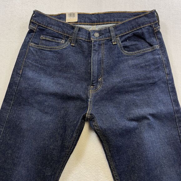 Levi's 505 Regular Jeans Men's 33x32 Blue Dark Wash Straight Leg American Denim - Picture 2 of 11